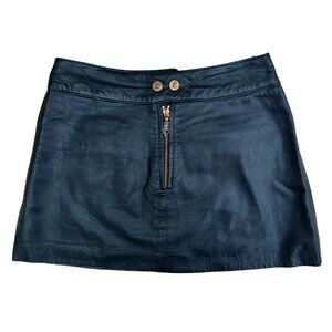 Jean Paul Gaultier Paris Late 1990s Leather Mini Skirt – Authentic